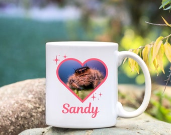 Custom Jumping Spider Mug: Personalized Pet Photo Gift