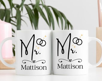 Personalized Mr. & Mr. Mugs - Gay Wedding Gift
