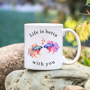 Betta Fish Mug, Mothers Day Gift, Mothers Day, Cute Mugs, Betta, Love Mug, Love Quote, Cute Mugs Aesthetic