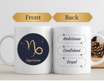 Capricorn Zodiac Mug – Astrology Coffee Cup, Horoscope Gift