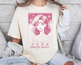 Comfort Colors Anime Girl Shirt: Vintage 90s Shoujo Manga Tee
