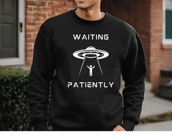 UFO Graphic Sweater, Alien Crewneck Sweatshirt, Alien Merch