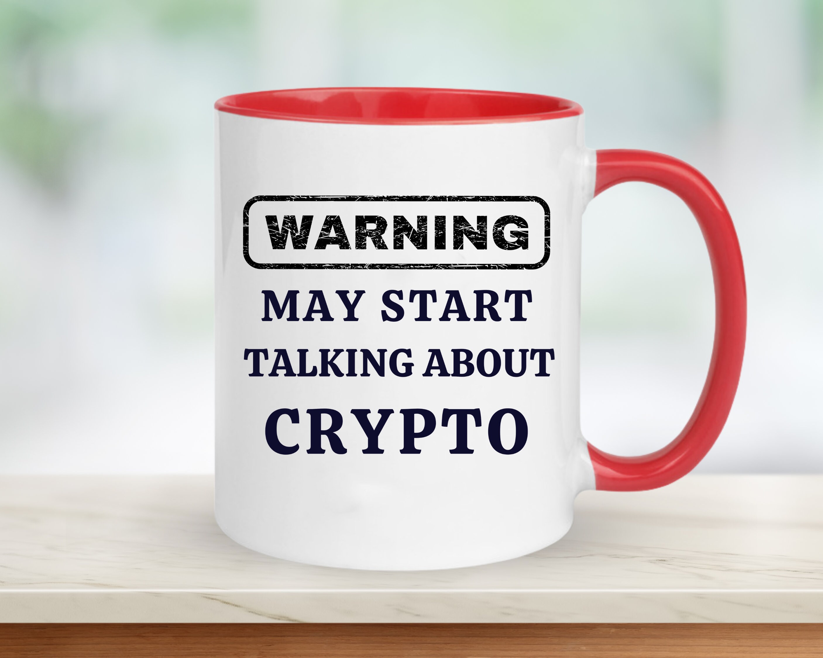 Funny Crypto Mug: Warning May Start Talking About Crypto - Etsy