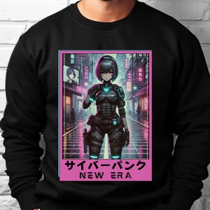 Cyberpunk Sweatshirt Adult Unisex, Japanese Sweatshirt, Cyberpunk Clothing, Techwear, Streetwear, Anime Sweatshirt, Anime Graphic T Shirt