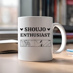 Manga Mug, Shoujo Enthusiast Mug, Shojo, Romance Anime Mug, Manga Gift, Shoujo Shirt, Juminocore