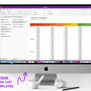 Onenote Project Management Template Team Collaboration Planner Onenote Project Management Template Team Collaboration Planner