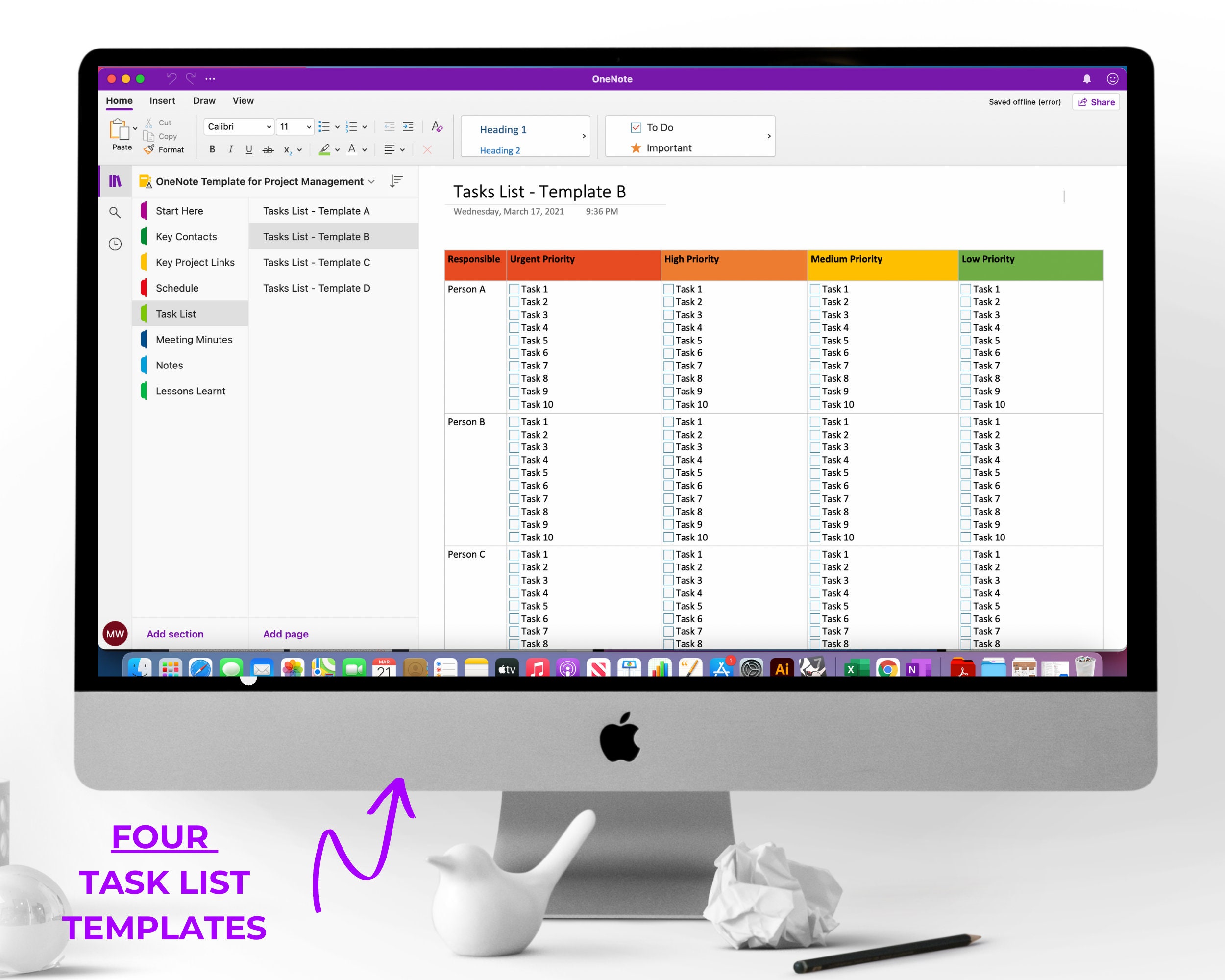 Onenote Project Management Template Team Collaboration Etsy Onenote Project Management Template Team Collaboration Etsy