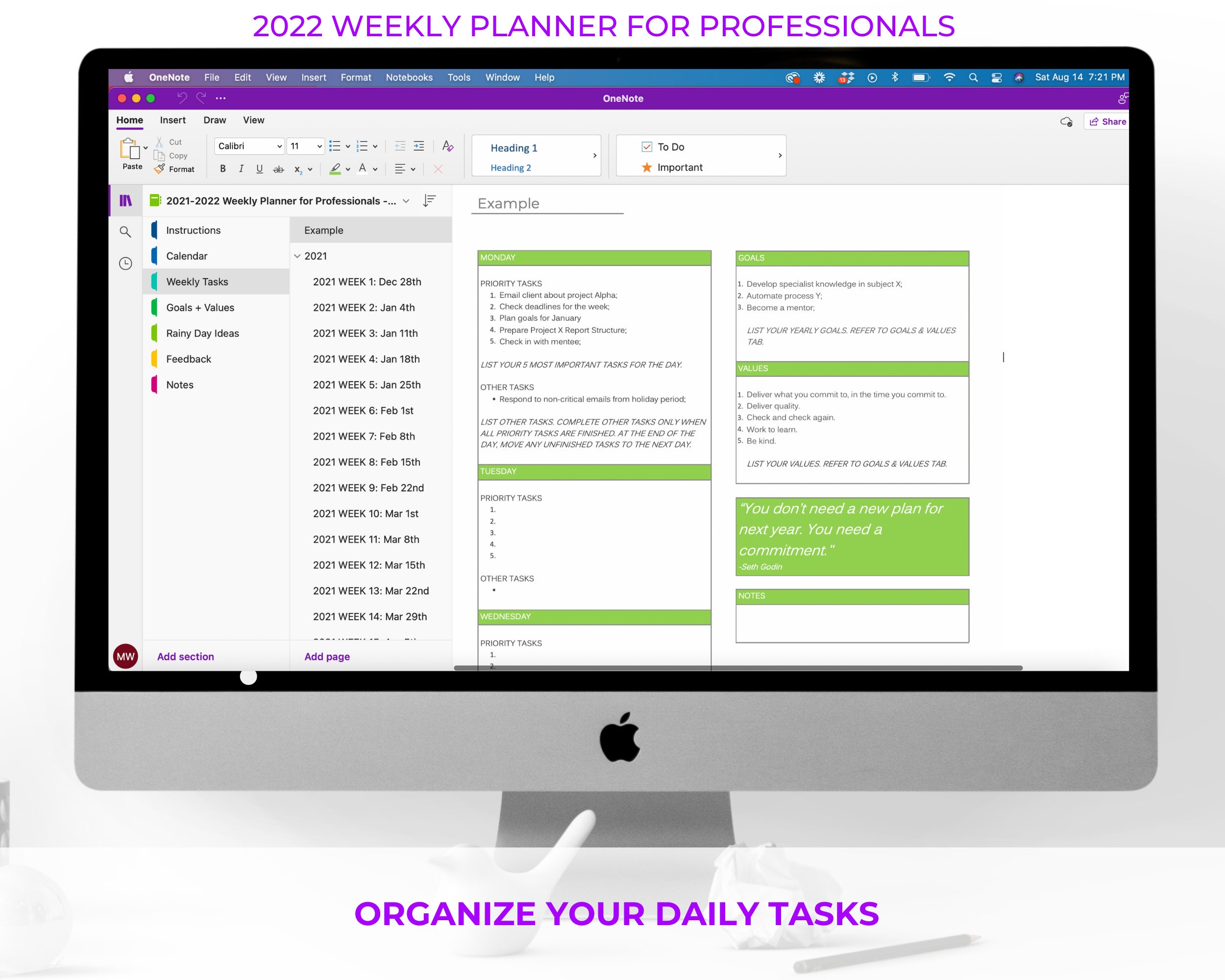 Onenote Project Management Template Bundle Weekly Planner Etsy Onenote Project Management Template Bundle Weekly Planner Etsy