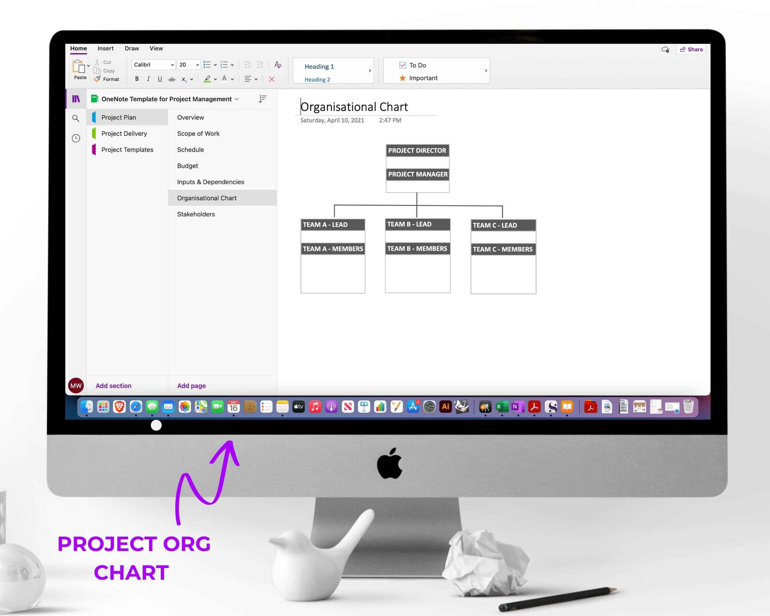 Onenote Project Management Planner Project Management - Etsy Australia