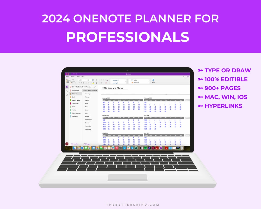 Buy Onenote Planner for Professionals, 2024 Onenote Digital Planner