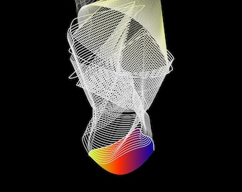 Impresión digital geométrica No.03.