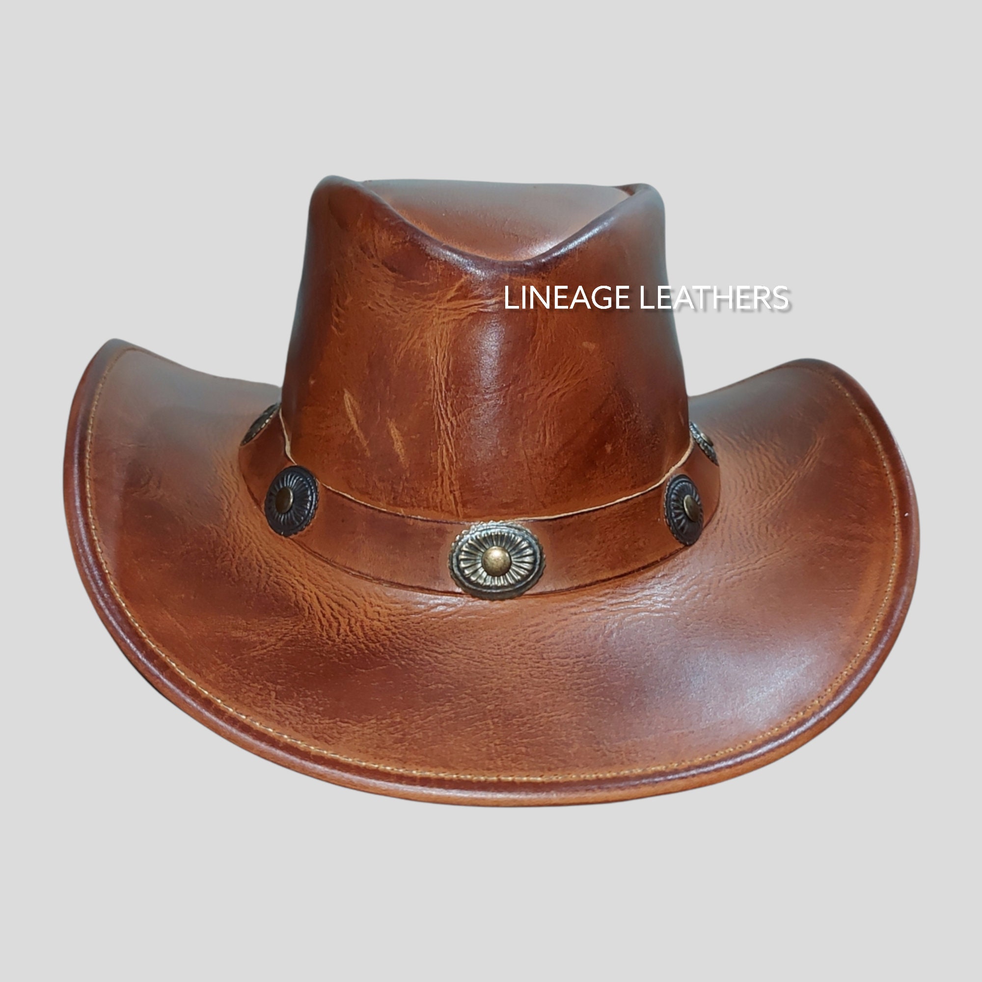 Western Cowboy Hat Brown Color Handmade 