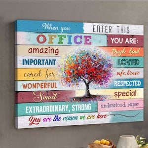 Beautiful Office Wall Art When You Enter This Office Canvas Motivational Wall Art Teamwork Office Canvas Decor In This Office Wall Art Decor