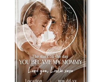 Star Map | Mom Gift | Canvas Star Map | Custom Star Map Mom | Personalized Night Sky | Constellation Print | The Night We Met