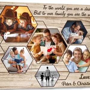 Dad Gift | Custom Photo Collage | Dad And Daughter | Thoughtful Gift | Custom Photo Gift | Father&#39;s Day | Gifts For Dad | Father Gift