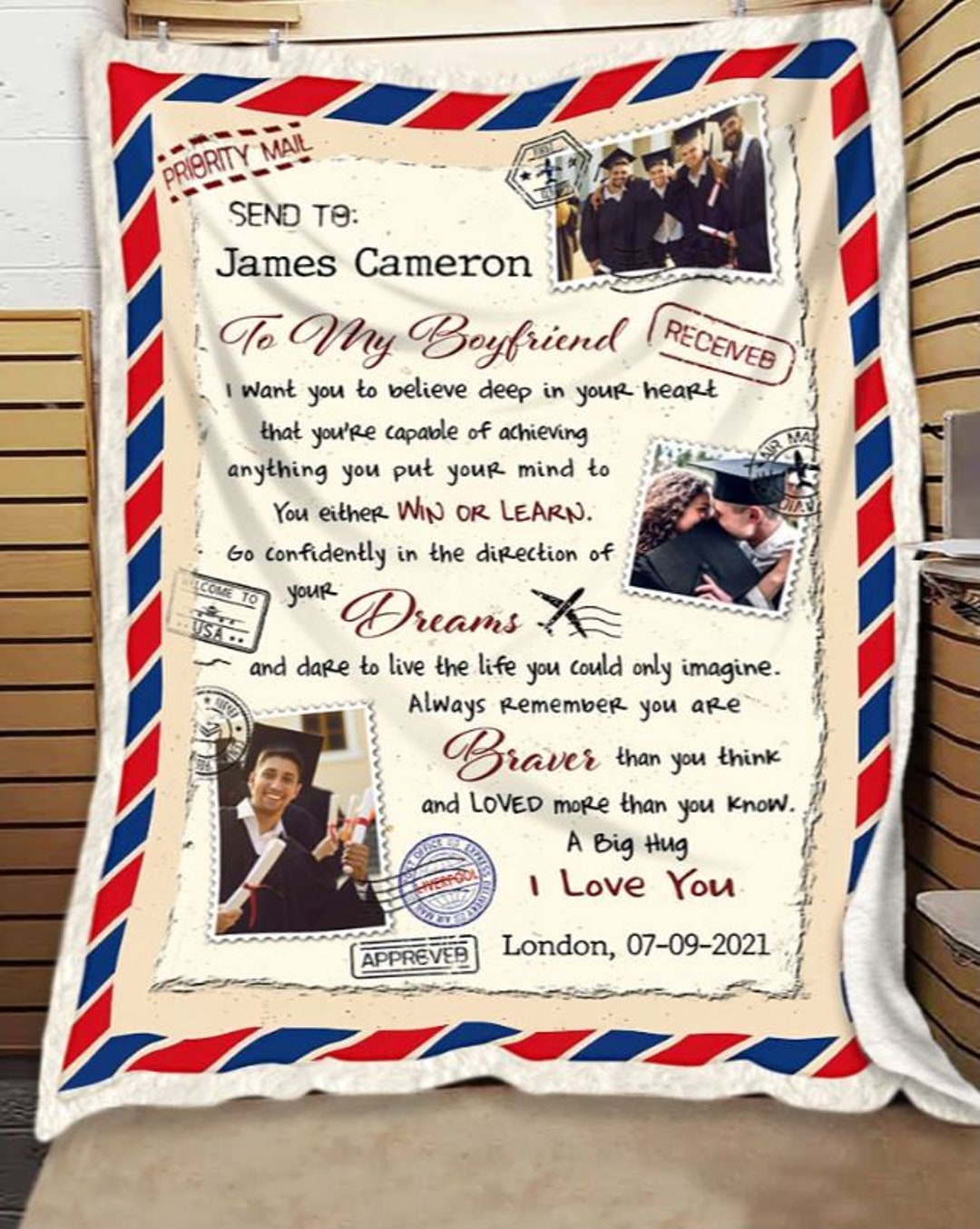 Customized Blanket Custom Photo Blanket Graduation 2022 Personalized