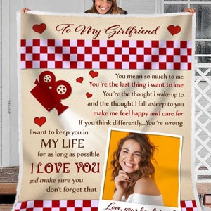 Gift For Girlfriend | Personalized Blanket | Customized Blanket | Photo blanket | Custom Photo Gift |Valentines Day Gift | For Girlfriend