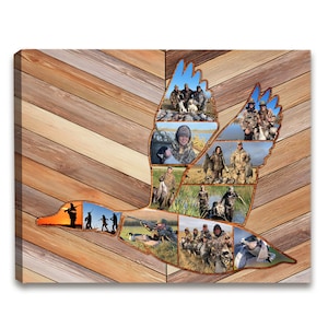 Custom Duck Hunter Wall Art | Custom Duck Collage Canvas, Waterfowl Hunting, Gift for Dad,Duck Hunter Gift, Best Gift For Hunting Men