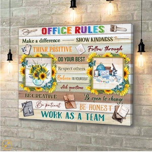 Inspirational Wall Art For Office Office Motivational Wall Art Teamwork Canvas Art Office Canvas Office Rules Wall Art Decor