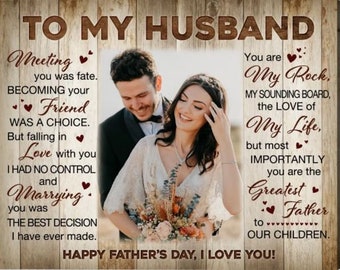 To My Husband | First Fathers Day | Personalized Gift | For Him | Husband Gifts | Custom Print | Dad Gift Ideas | Father's Day | Art Print