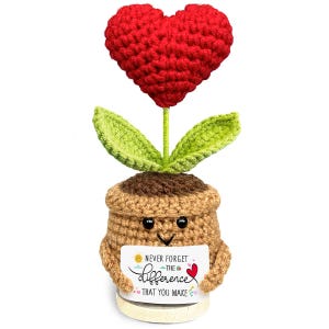 Petits détails en crochet avec mini coeurs de fleurs, merci attentionné, cadeau de retraite, cadeaux d'appréciation uniques pour collègues, enseignants, infirmières, patrons