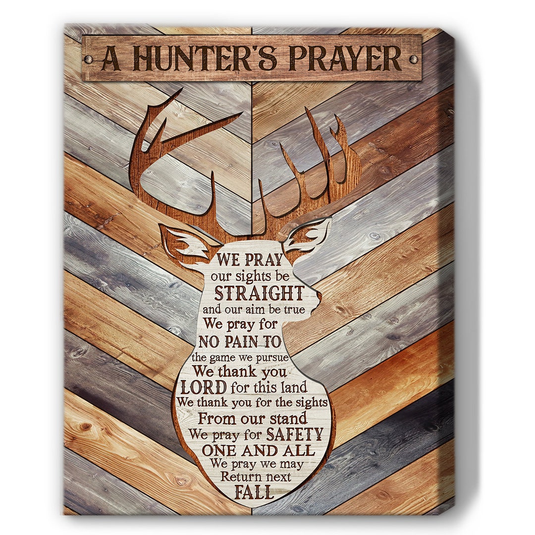 Targa In Metallo Vintage 'A Hunter's Prayer' – Poster In Latta 20x30 Cm – Decorazione Da Parete Per Pub, Bar, Giardino, Officina