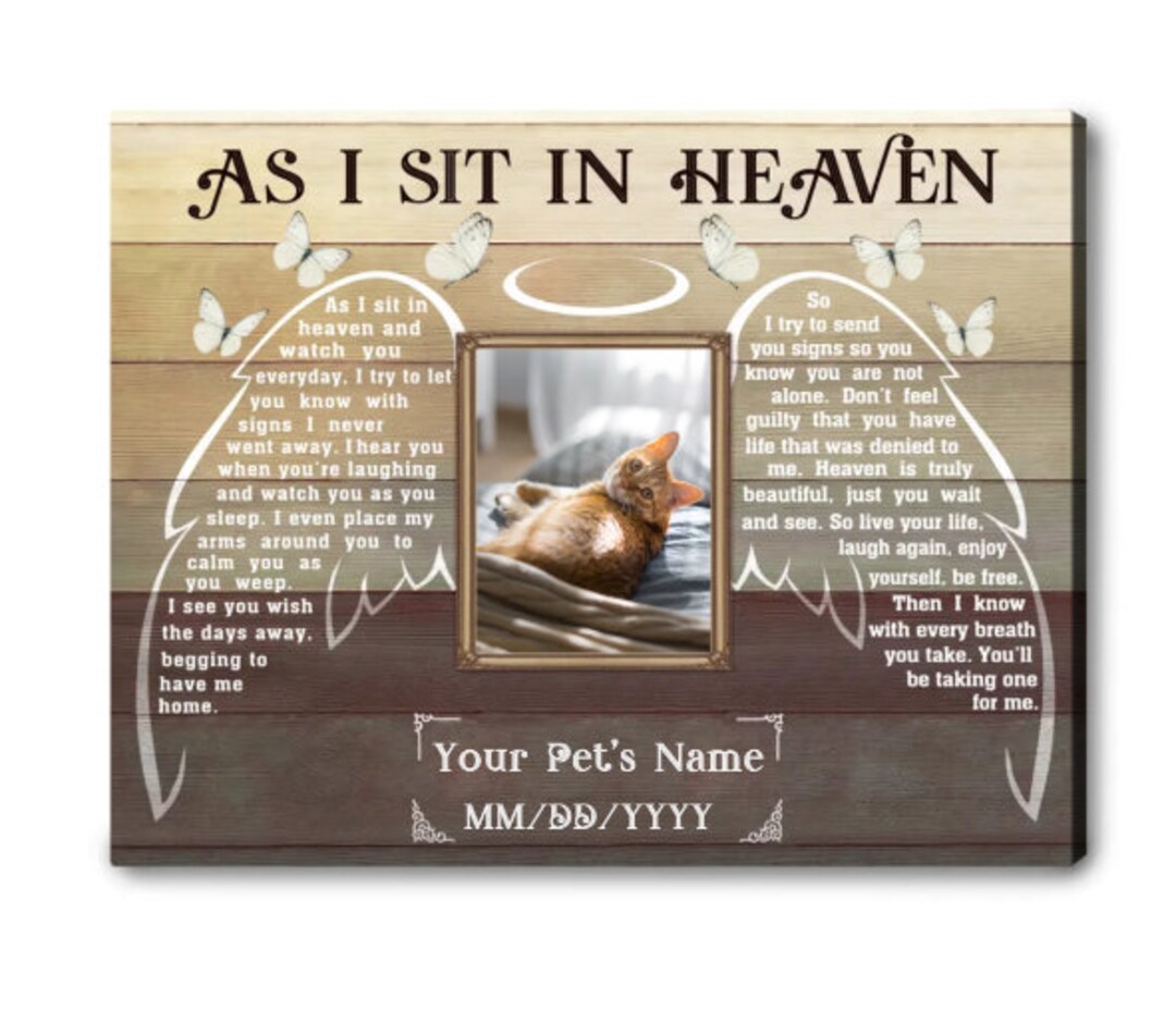 Pet Remembrance Gift Custom Pet Photo | Dog Memorial Gift| Personalized ...