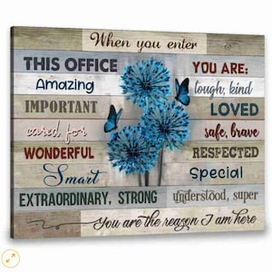 Office Canvas When you enter this office Wall Art Decor Motivational Wall Art Teamwork Office Canvas Decor In This Office Wall Art Decor