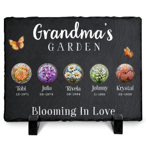Personalized Garden Stone | Gift For Her | Mother&#39;s Day Gift | Birthday Gift  | Personalized Gift | Personalized Gift For Her | Grandma Gift