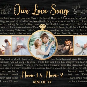 Song Lyrics Wall Art | Wedding Song Gift | Couples Gift | Custom Photo Gifts | Anniversary Present | Gift For Her | Home Decor | Art Decor