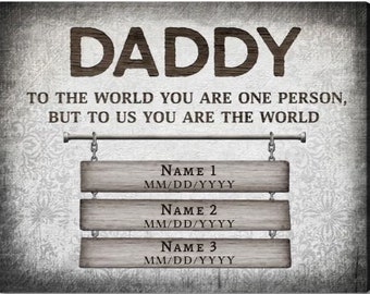 Gifts For Dad | Rustic Home Decor | Personalized Canvas | Father's Day | Canvas Print | Dad Gift From Son | Father Gift | Best Dad Ever