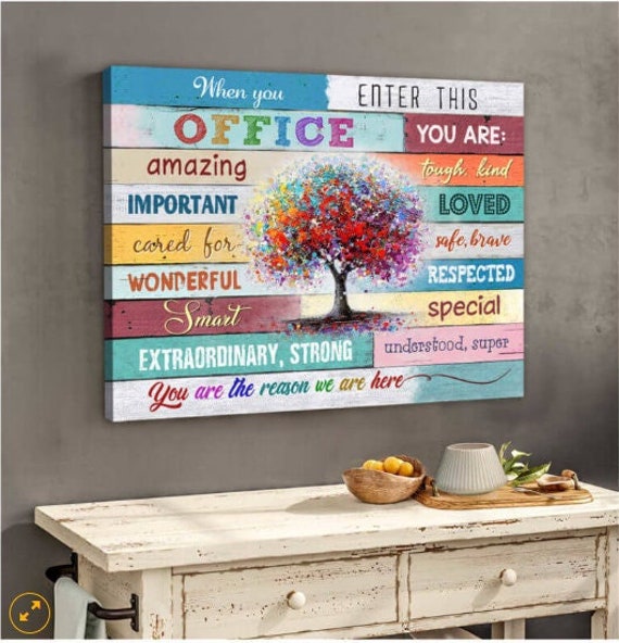 Beautiful Office Wall Art When You Enter This Office Canvas Etsy