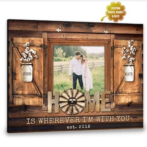 Valentines | Custom canvas | Personalized canvas | Rustic Wedding Decor | Wall Decor | Couples Gift | Wedding Gift | Anniversary Gift