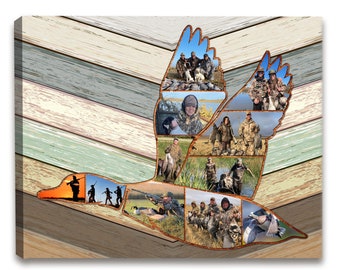 Custom Duck Hunter Wall Art, Waterfowl Hunting, Christmas Gift for Dad, Duck Hunter Gift, Best Gift For Hunter, Custom Duck Collage Canvas