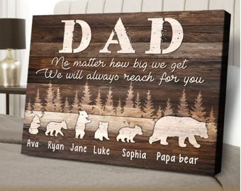 Personalized Canvas | Grandpa Gift | Canvas Print | Dad Gift | Gifts For Dad | Gift From Son | Vintage Wall Art | Wall Decor | Art Print
