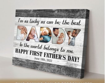 First Fathers Day | Father Gift | Personalized Gift | Dad Gift | Father and Son | Custom Print | Dad Gift Ideas | Father's Day |Rustic Decor