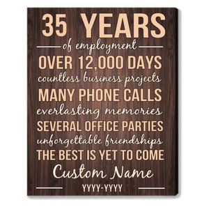 Personalized Retirement Gift, Custom Retiring Gift, Coworker Retirement Gift, Retirement Canvas Wall Art Decor, Happy Retirement Printable