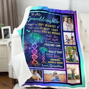 Granddaughter Gift | To My Granddaughter | Gift for Granddaughter | Customized Blanket | Photo Blanket | Custom Photo Gift | Unique Gifts