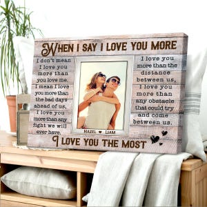 Loving Gift Photo For Couple Custom Poem On Canvas Print Wall Decor Frame Anniversary Wedding Gift