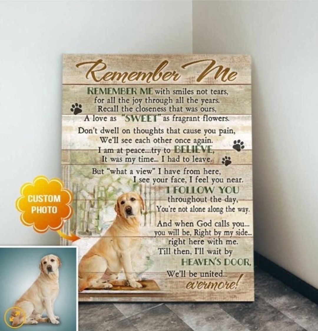Pet Remembrance Gift | Dog Memorial | Custom Dog Portrait | Sympathy ...