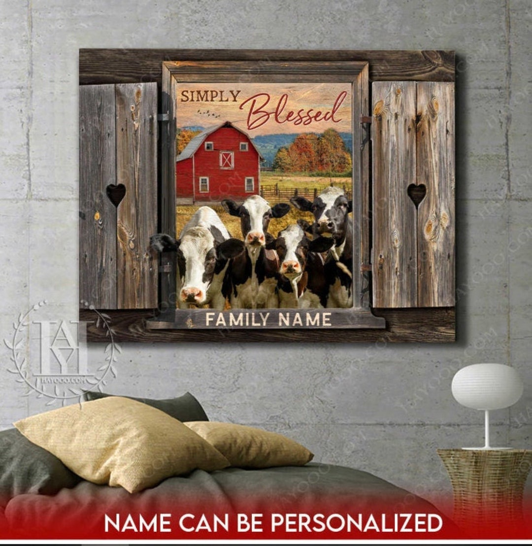 Custom Family Name | Farmhouse Canvas | Rustic Home Decor | Canvas Wall ...