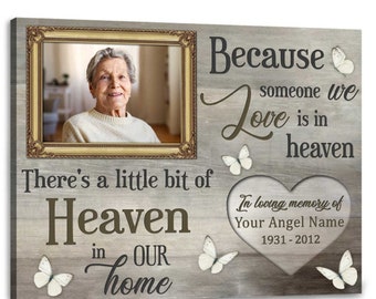 Remembrance Gift | Sympathy Gift | Memorial Gift | Custom Canvas | Bereavement Gift | Personalized Gift | Gift For Mom | Wall decor