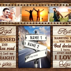 Wooden Wall Art | Couples Gift | Custom Photo Gifts | Anniversary Present | Gift For Her | Home Decor | Custom Name Sign | Canvas Print