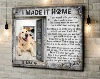 Bereavement Gift | In Loving Memory Wall Decor | Remembrance Gift | Sympathy Gift |  Personalized Gift | Dog Gift | Memorial Gift | Pet Loss