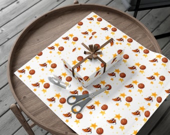 Basketball wrapping paper,  basket ball themed wrapping paper, wrapping paper for boy, Christmas wrapping paper for basketball player