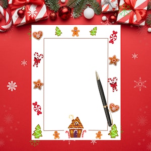 Christmas stationery printable, Holiday stationery, Christmas letterhead, Christmas stationary, Christmas stationery paper, Christmas paper