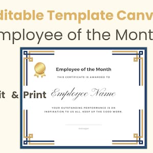 Employee of the month template, employee of the month, employee of the month appreciation certificate, employee of the certificate