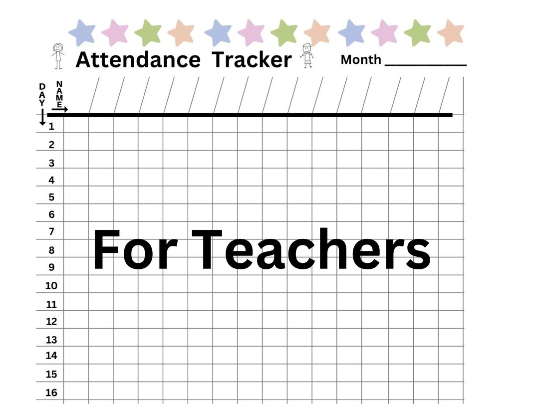 Attendance Sheet Attendance Tracker Attendance Record - Etsy