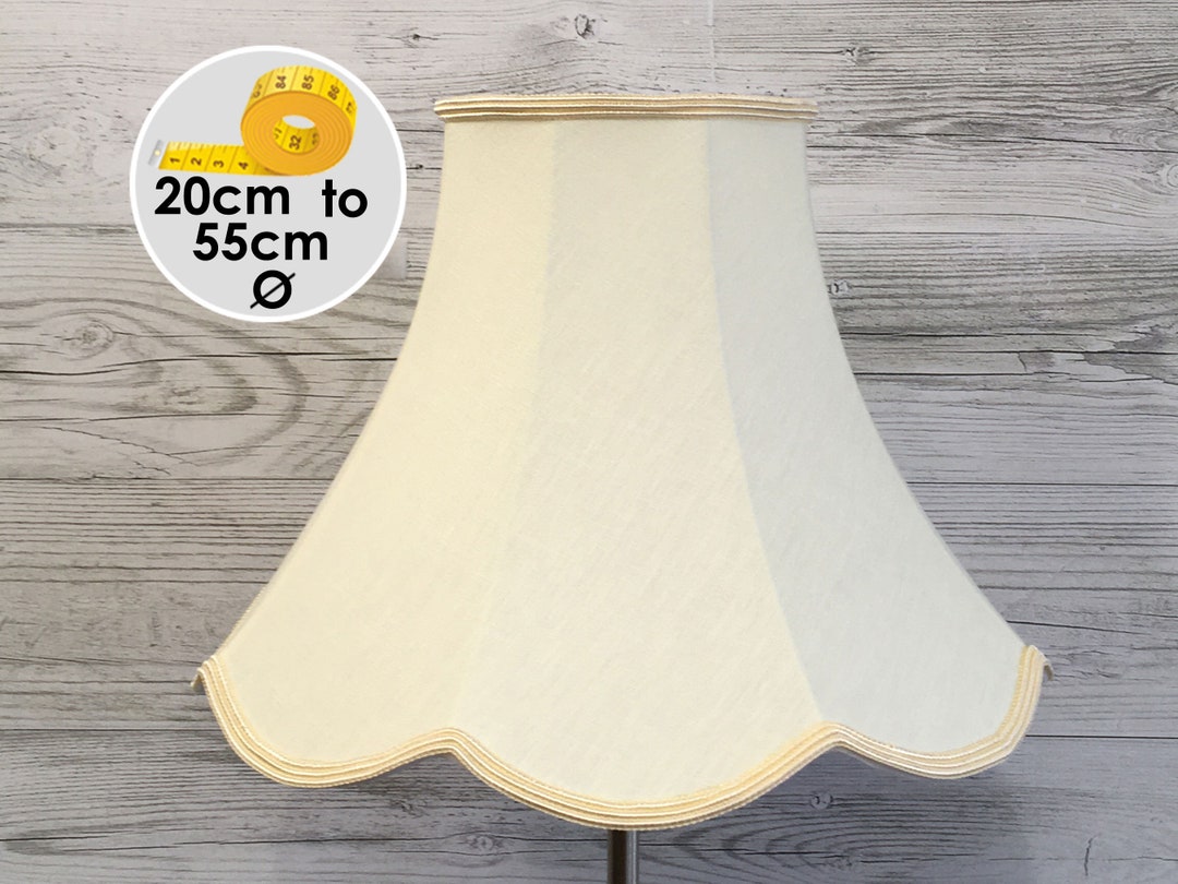 Beige Retro Scallop Shade Vintage Light Shade Traditional Cream