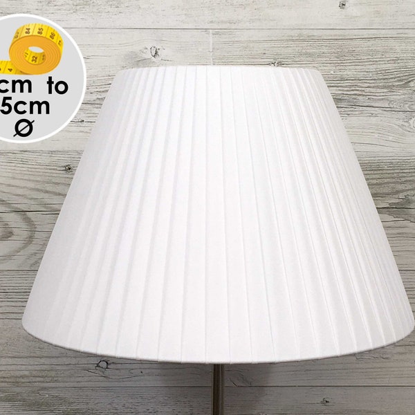 White Pleated Lampshade, Ribbon Lampshade, Empire Lampshade, Bedside Table Lampshade, Pleated Floor & Floor Lampshade, Standard Lampshade